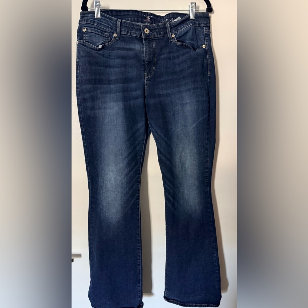 Stylish Dark Blue Boot Cut Jeans